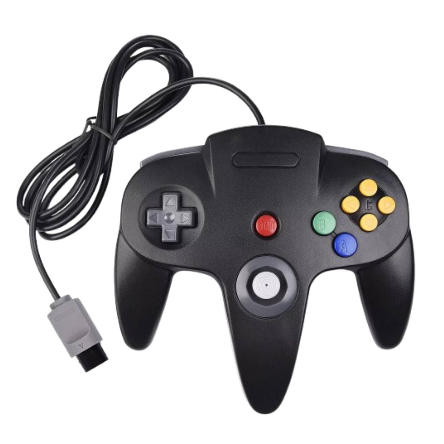 Stock Preferred - Wired Controller Joystick for Nintendo 64 (N64) Console - Black