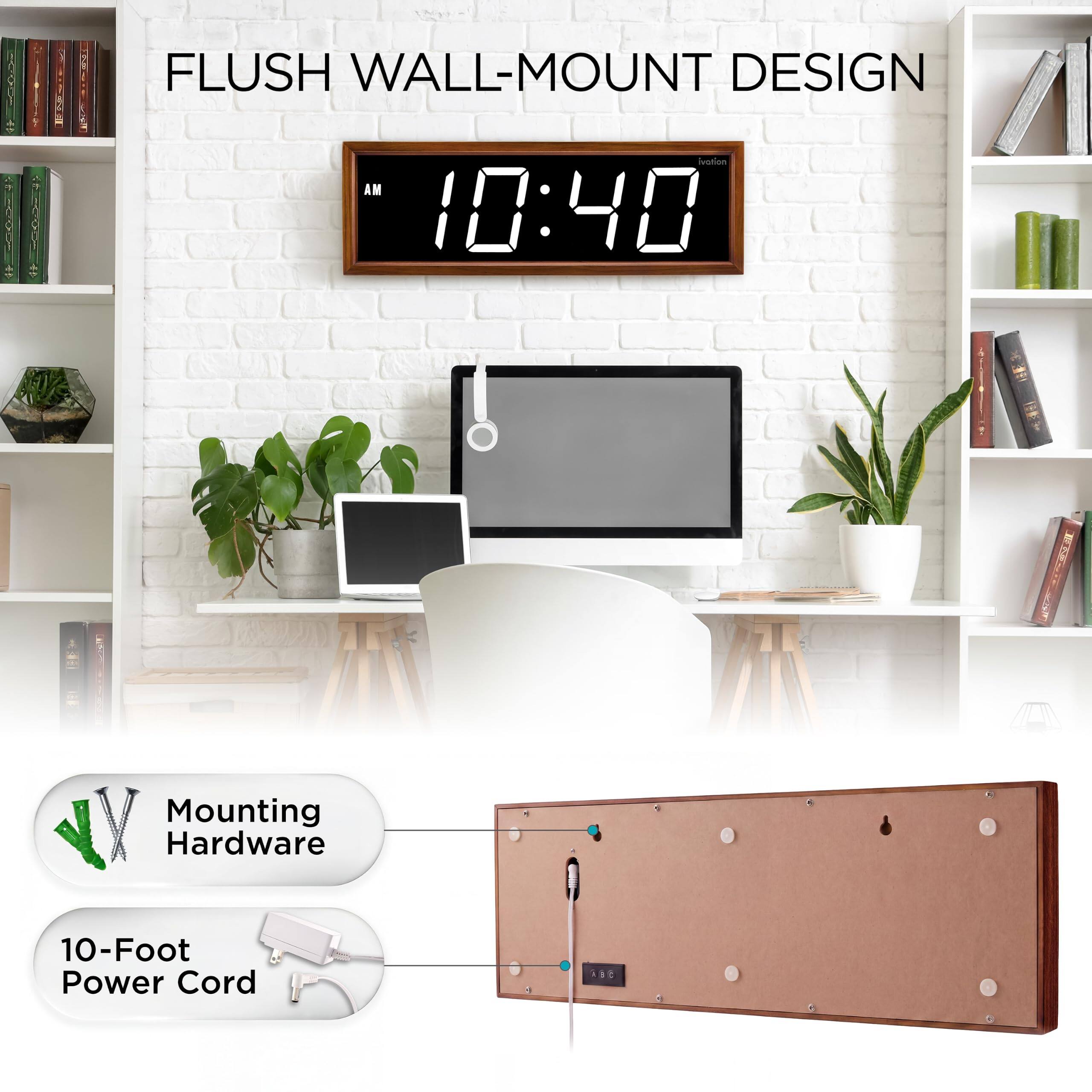 FLUSH WALL-MOUNT DESIGN

10:40 AM

Mounting Hardware

10-Foot Power Cord