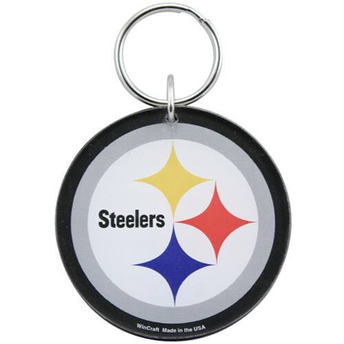WinCraft - Pittsburgh Steelers High Definition Logo Keychain - White