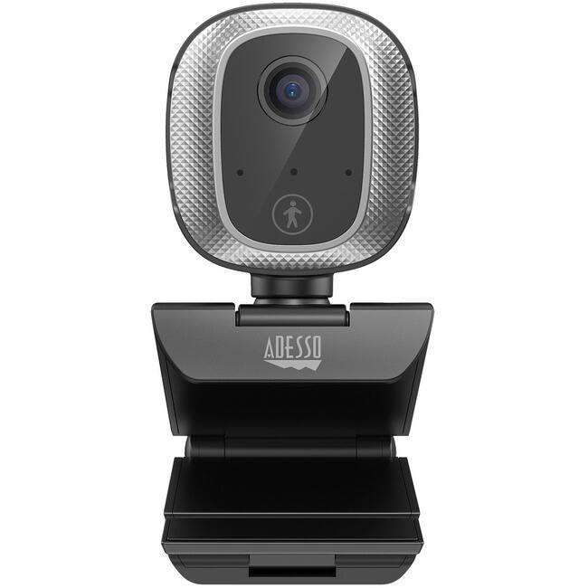 Front. Adesso - Adesso CyberTrack M1 Webcam - 2.1 Megapixel - 30 fps - USB 2.0 - 1920 x 1080 Video - CMOS Sensor - Fixed Focus - Black/Silver.