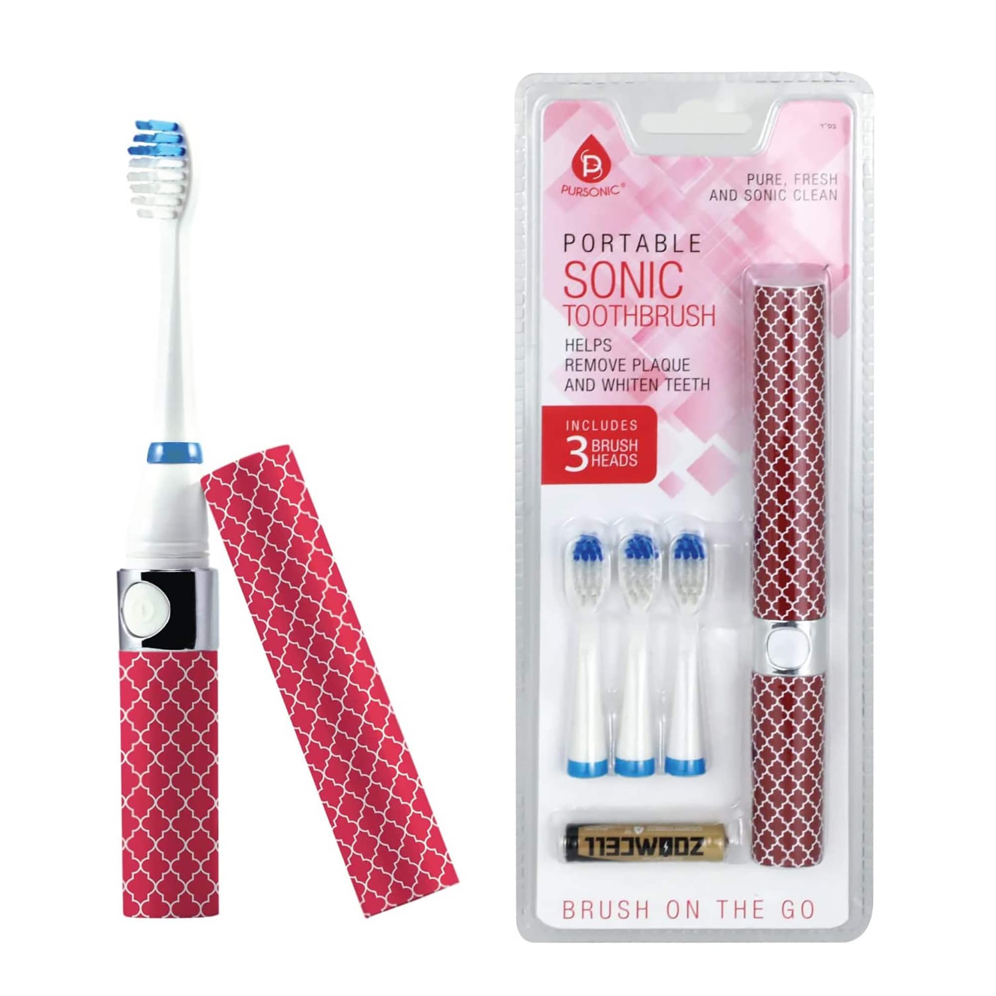 Pursonic - Portable Electric Toothbrush - Red