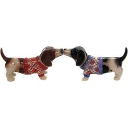Pacific Trading - Nothing But a Hound Dog Ceramic Magnetic Salt and Pepper Shaker Set - Multicolor