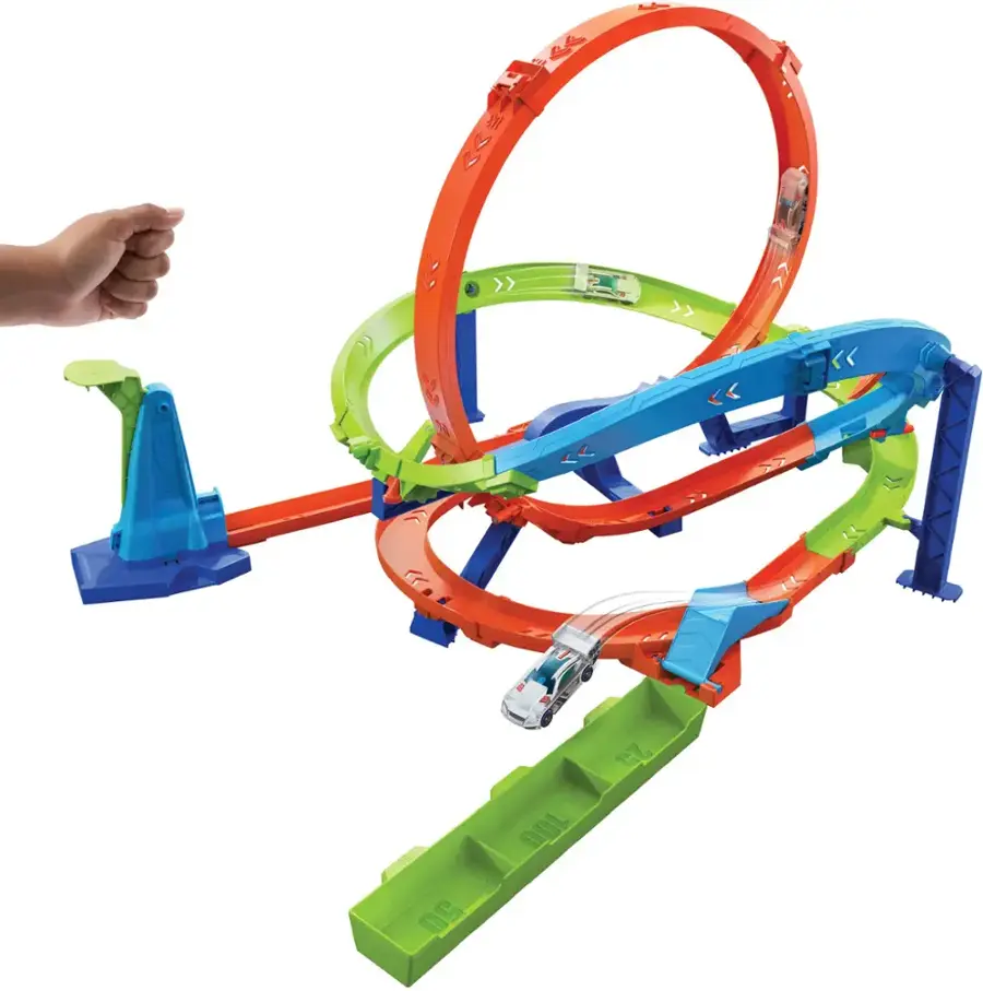 Hot Wheels Loop Cyclone Challenge Track Set HTK16 - Best Buy