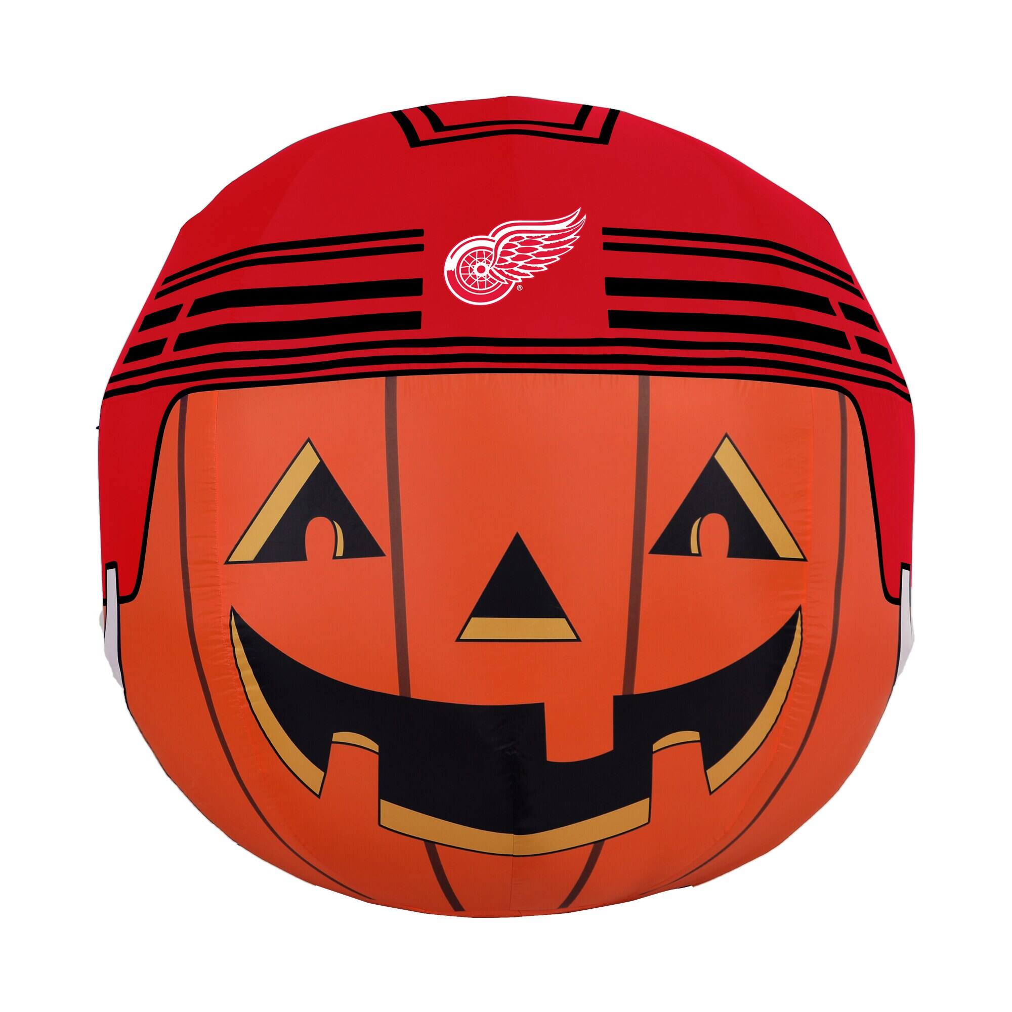 Alt View 1. Sporticulture - Detroit Red Wings 4' Inflatable Jack-O'-Helmet - Multicolor.