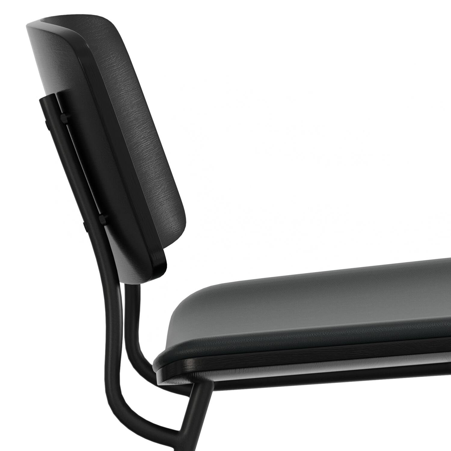 Alt View 6. Simpli Home - Hayley Dining Chair (Set of 2) in Black Vegan Faux Leather - Black.