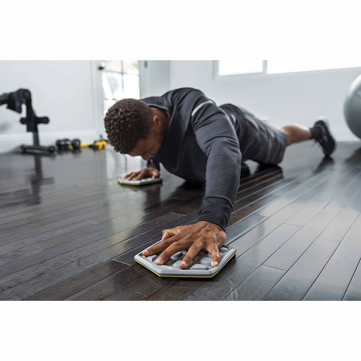 Alt View 2. SKLZ - SKLZ Court Slidez Functional Core Stability Discs - Black/Gray - Black/Gray.