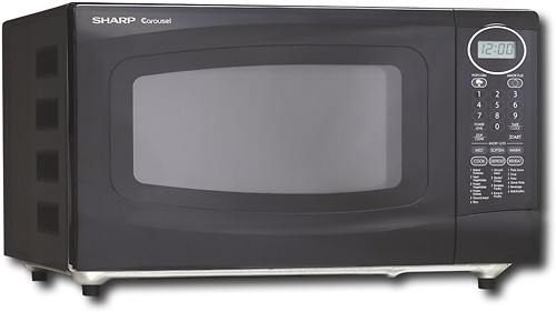 Best Buy: Sharp 1.0 Cu. Ft. Mid-Size Microwave Black R306LK
