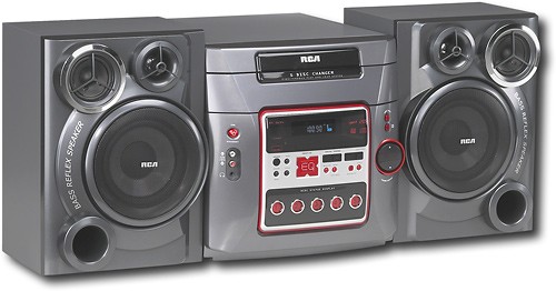 Best Buy Rca 300w Bookshelf System With 5 Disc Cd Changer Rs2654