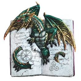 FC Design - 8.25"H Dragon of Open Books Figurine Statue Office/Computer Desk Tabletop Medieval Gaming Home Decor Gift - Multi-Color