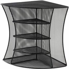 Safco - Onyx Mesh Corner Organizer 13" x 15" x 11" Desktop Steel - Black