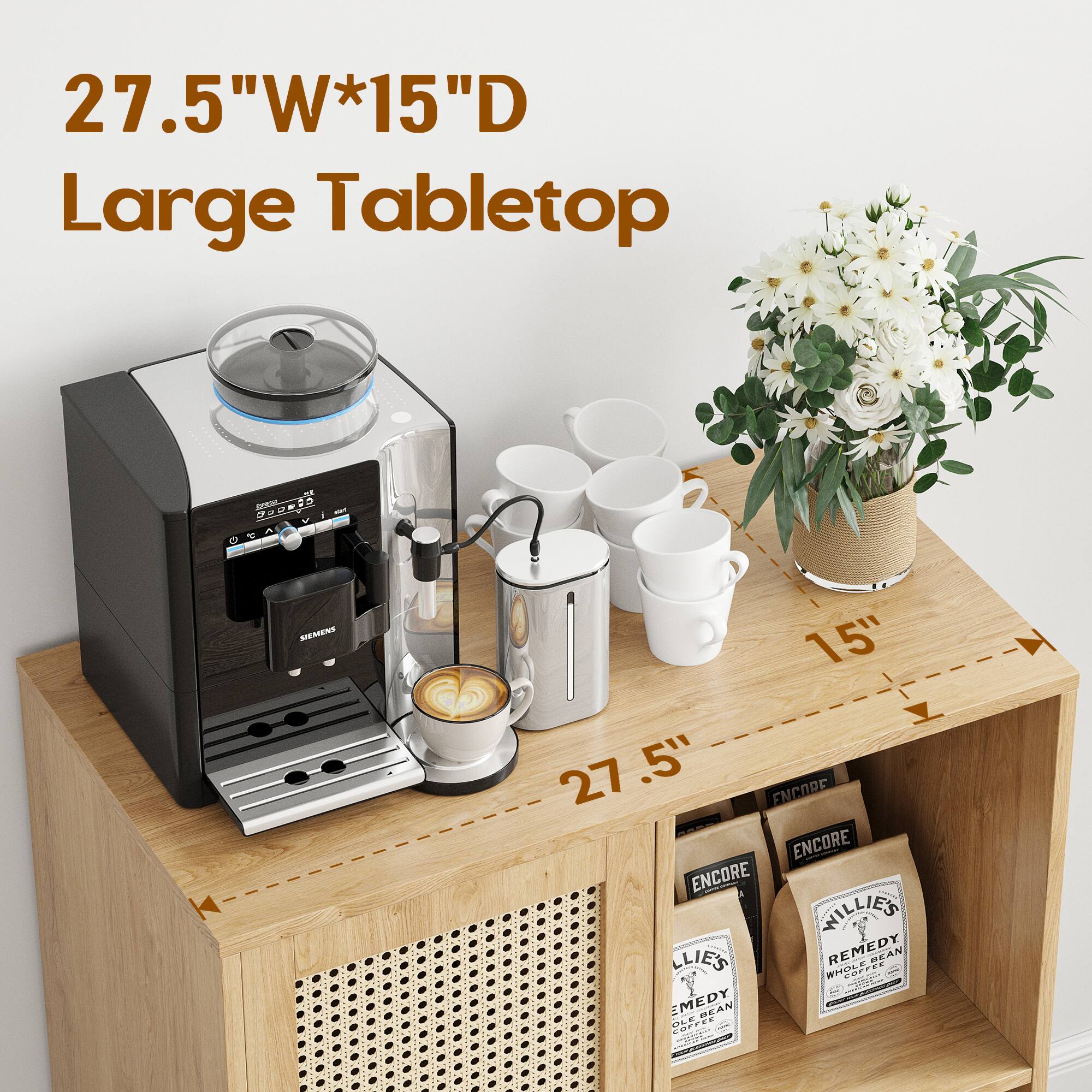 27.5"W*15"D Large Tabletop

SIEMENS

15" 27.5" ENCORE ENCORE ENCORE

The WILLIES REMEDY COFFEE BEAN