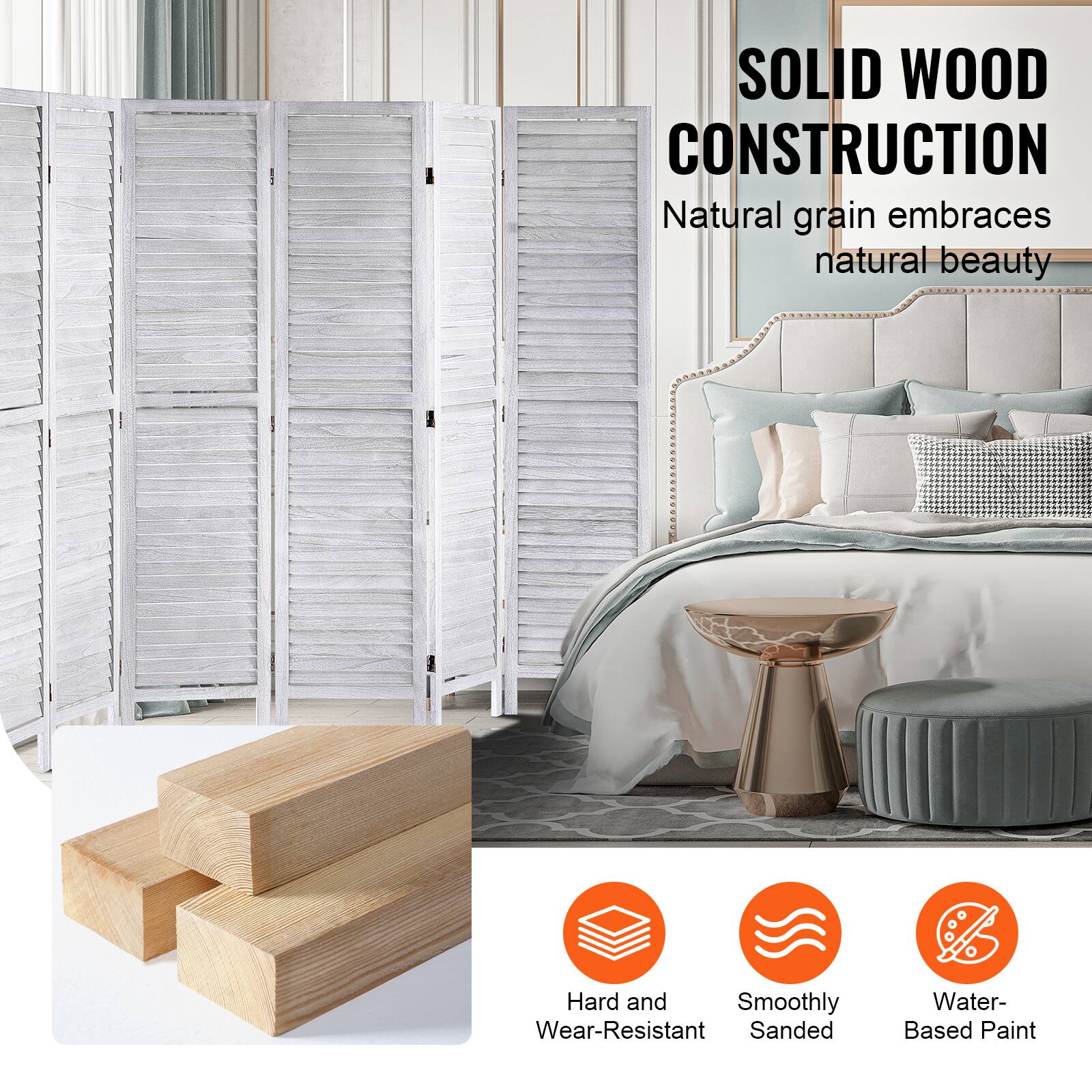 SOLID WOOD CONSTRUCTION  
Natural grain embraces natural beauty  

Hard and Wear-Resistant  
Smoothly Sanded  
Water-Based Paint