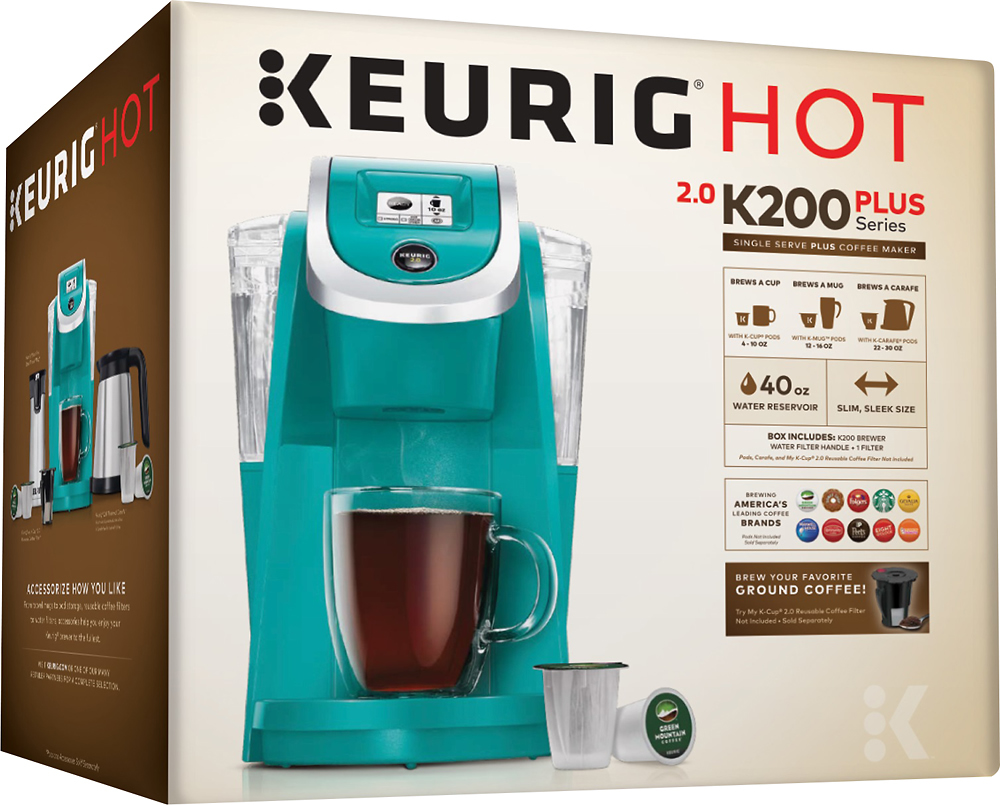 Best Buy: Keurig K200 Single-Serve K-Cup Pod Coffee Maker Turquoise 20407