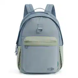 Bagsmart - Crush 18L Backpack, Featherlight Eco Nylon Daypack with Padded 14" Laptop Compartment for Commute, Gym & Travel - Stone