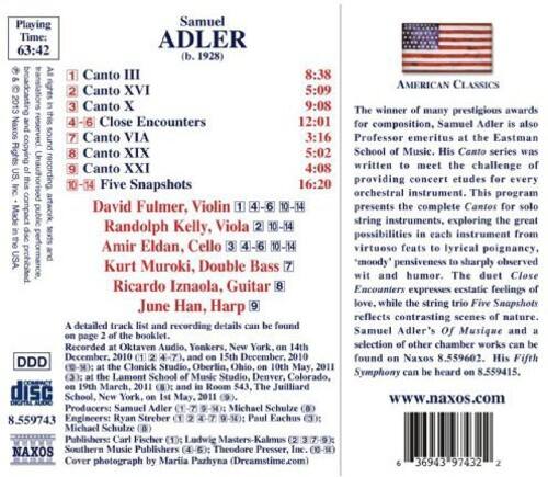 Adler / Fulmer / Kelly - Music for Strings  - COMPACT DISCS