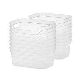 Sterilite - 9.5 x 6.5 x 4 Inch Open Storage Bin with Carry Handles (32 Pack) - Clear