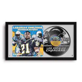 Sporticulture - LaDainian Tomlinson Los Angeles Chargers 14" x 26" Framed Art Vinyl Album Print - Black
