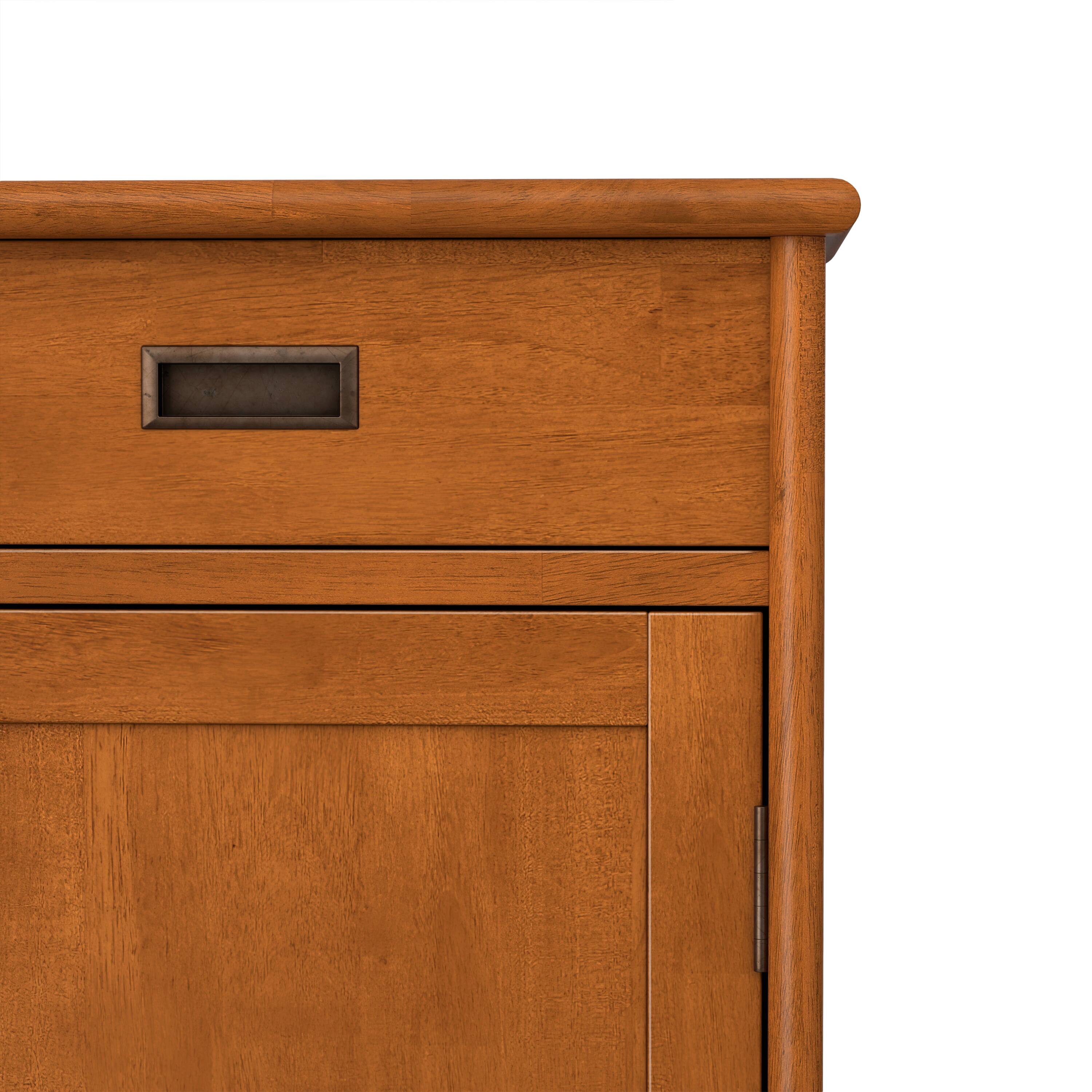 Alt View 7. Simpli Home - Simpli Home Draper SOLID HARDWOOD 36 inch Wide Mid Century Modern Entryway Storage Cabinet in Teak Brown - Teak Brown.