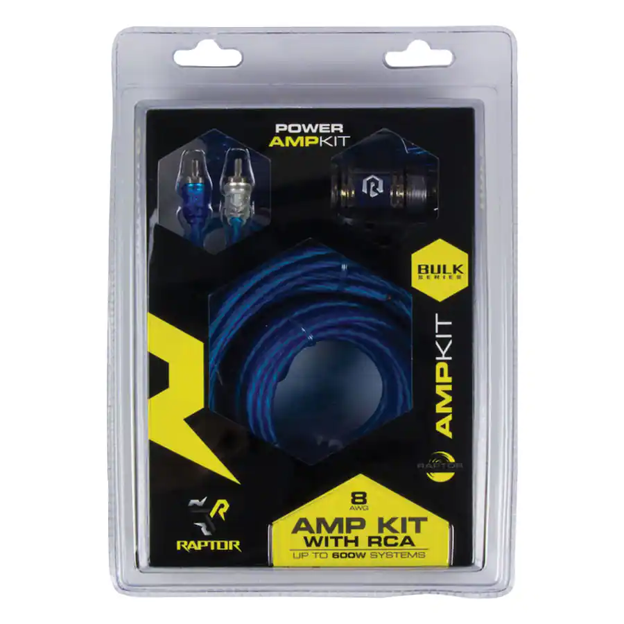 RAPTOR Bulk Series R2 8 Gauge Amp Installation Kit Blue R2AK8 - Best Buy