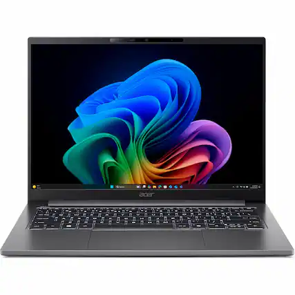 Angle. Acer - TravelMate X4 14 AI TMX414-51 14" TFT LCD 1920 x 1200 (WUXGA) Laptop - Intel Core Ultra 5 with 16GB Memory - Iron, Other.