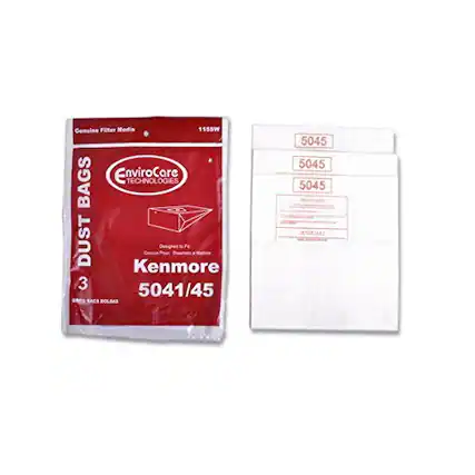 Genuine Filter Media 1155W EnviroCare Technologies Dust Bags Designed for Kenmore 3 5041/45