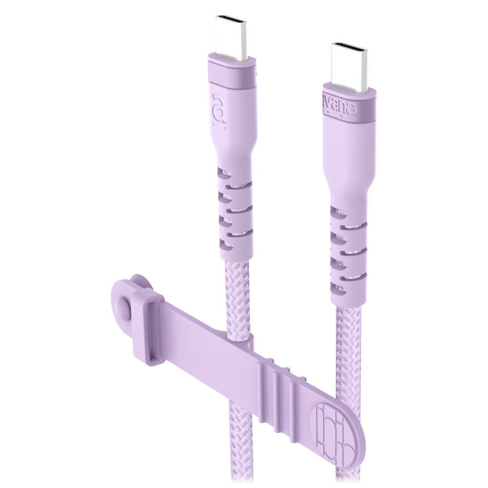 Alt View 1. Avana - Avana - 100W USB C to USB C Cable 2m - Light Purple - Purple.