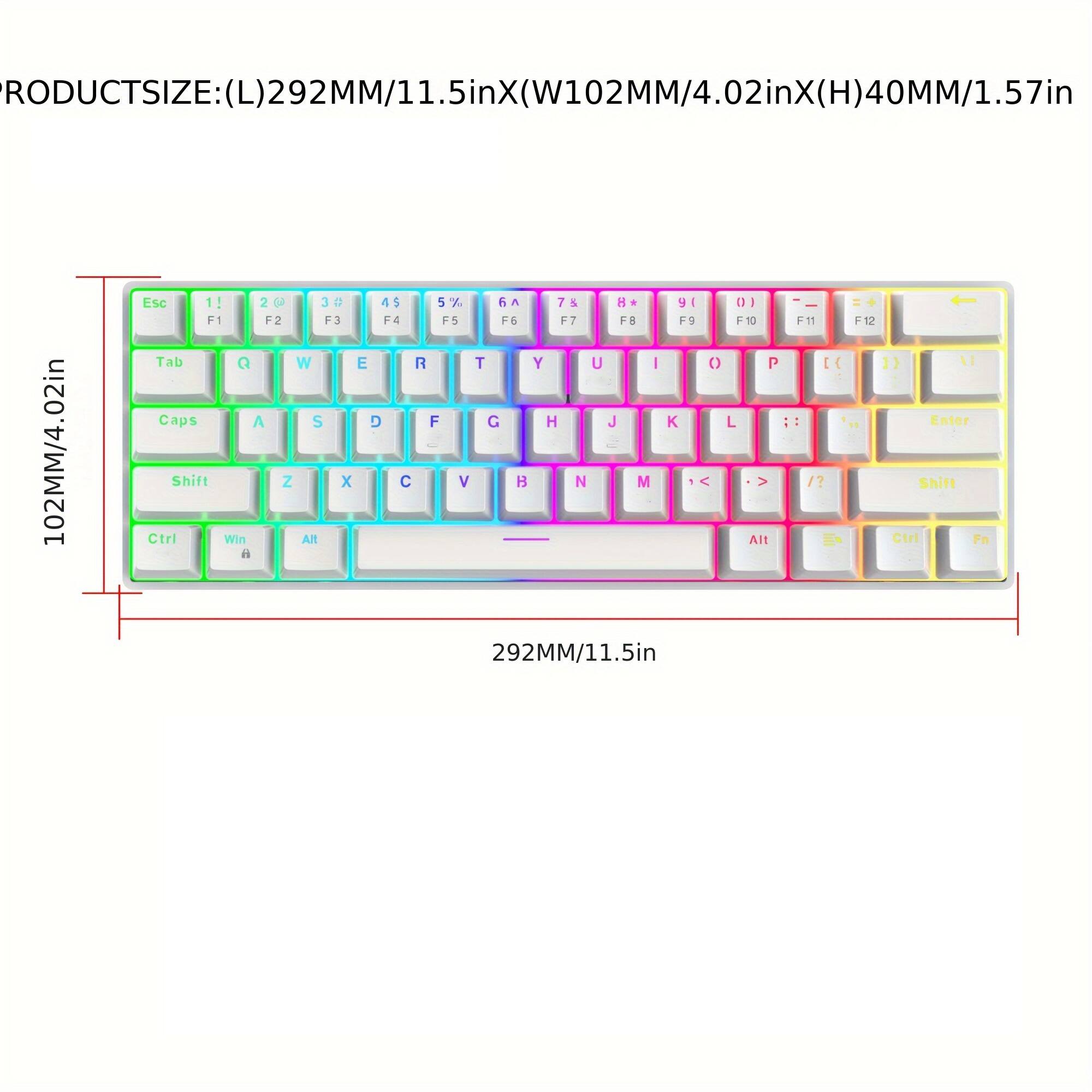 Loheer 60% Mechanical Gaming Keyboard, Linear Red Switches, 8K