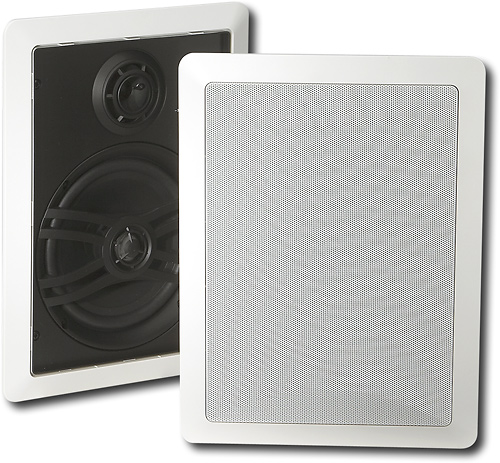 Angle View: Yamaha - Natural Sound 6-1/2" 3-Way In-Wall Speakers (Pair) - White