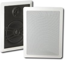 Yamaha - Natural Sound 6-1/2" 3-Way In-Wall Speakers (Pair) - White - Angle_Zoom