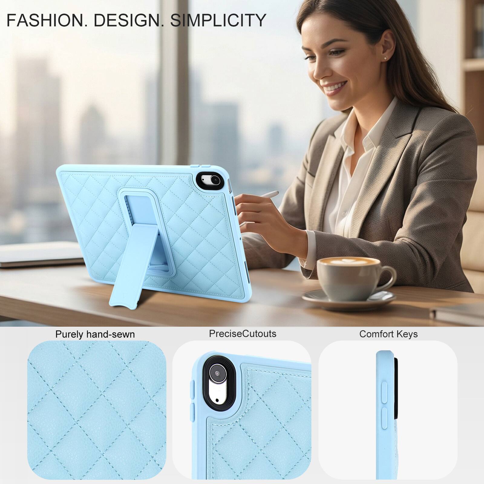 FASHION. DESIGN. SIMPLICITY

Purely hand-sewn  
Precise Cutouts  
Comfort Keys