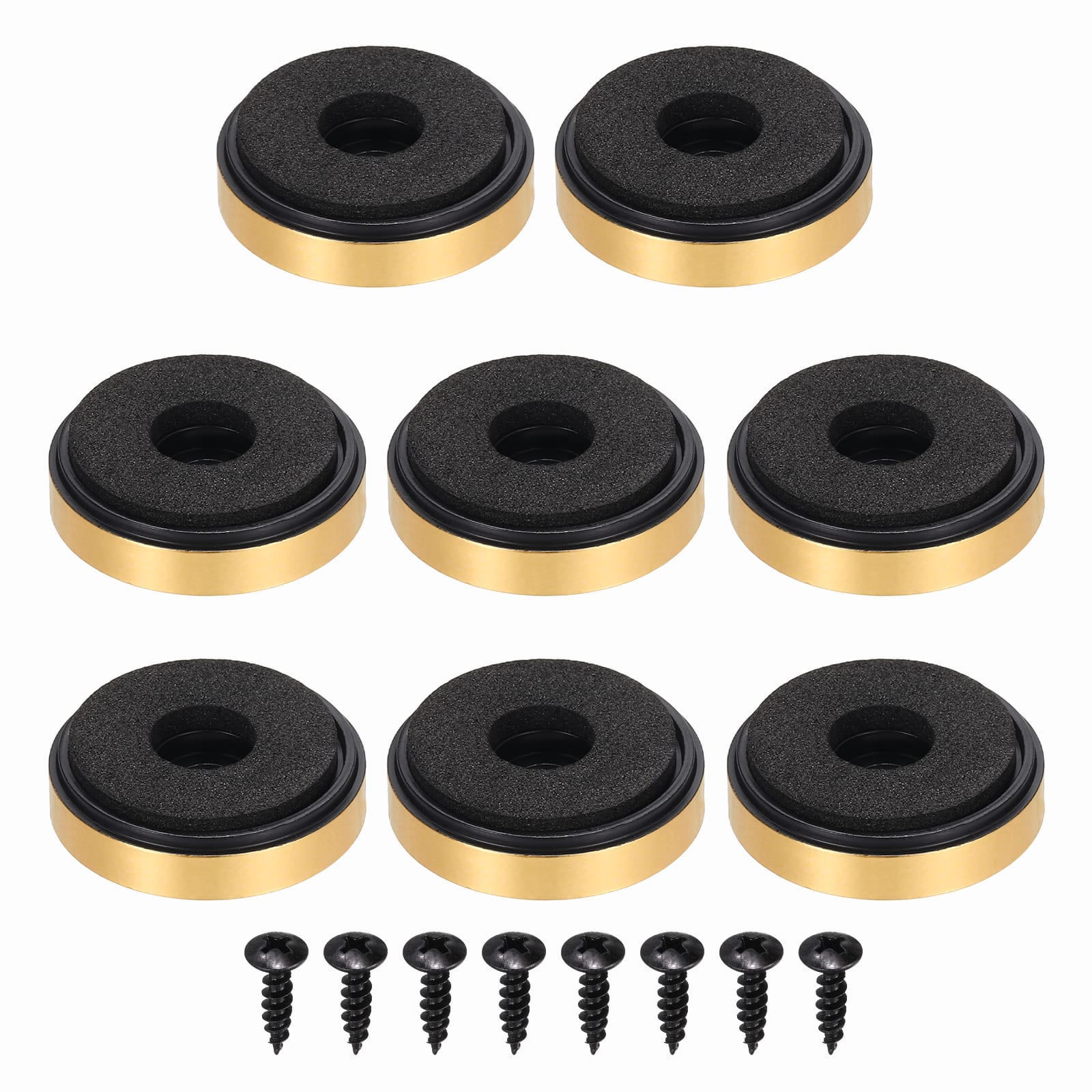 Unique Bargains - 8pcs Speaker Isolation Feet, 30x7mm Plastic Foam Shock Absorption Pad Anti Vibration for Amplifier HiFi - Gold price history on PriceWatchPro