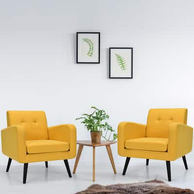 Costway Accent Upholstered Single Sofa Home Office Armchair Costway Accent Upholstered Single Sofa Home Office Armchair