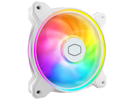 Cooler Master - MasterFan MF140 Halo² 140mm Fan, Dual Loop ARGB, PWM, Air Balance (MFL-B4DW-16NP2-R2) - White