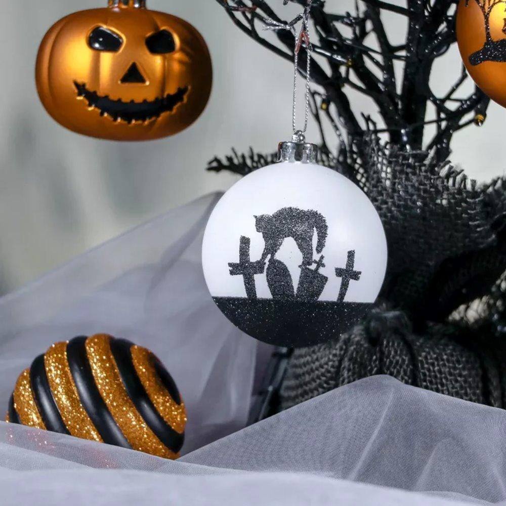 Alt View 1. OrnamentallyYou - Halloween Ornament Round Ball 16 Piece Set - Multi-colored.