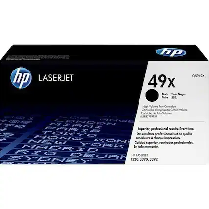 Front. HP - 49X High-Yield Toner Cartridge - Black.