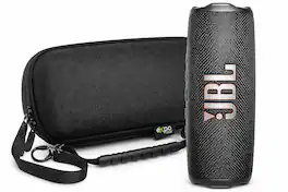 JBL - Flip 7 Waterproof Portable Speaker with Case - Black - Squad