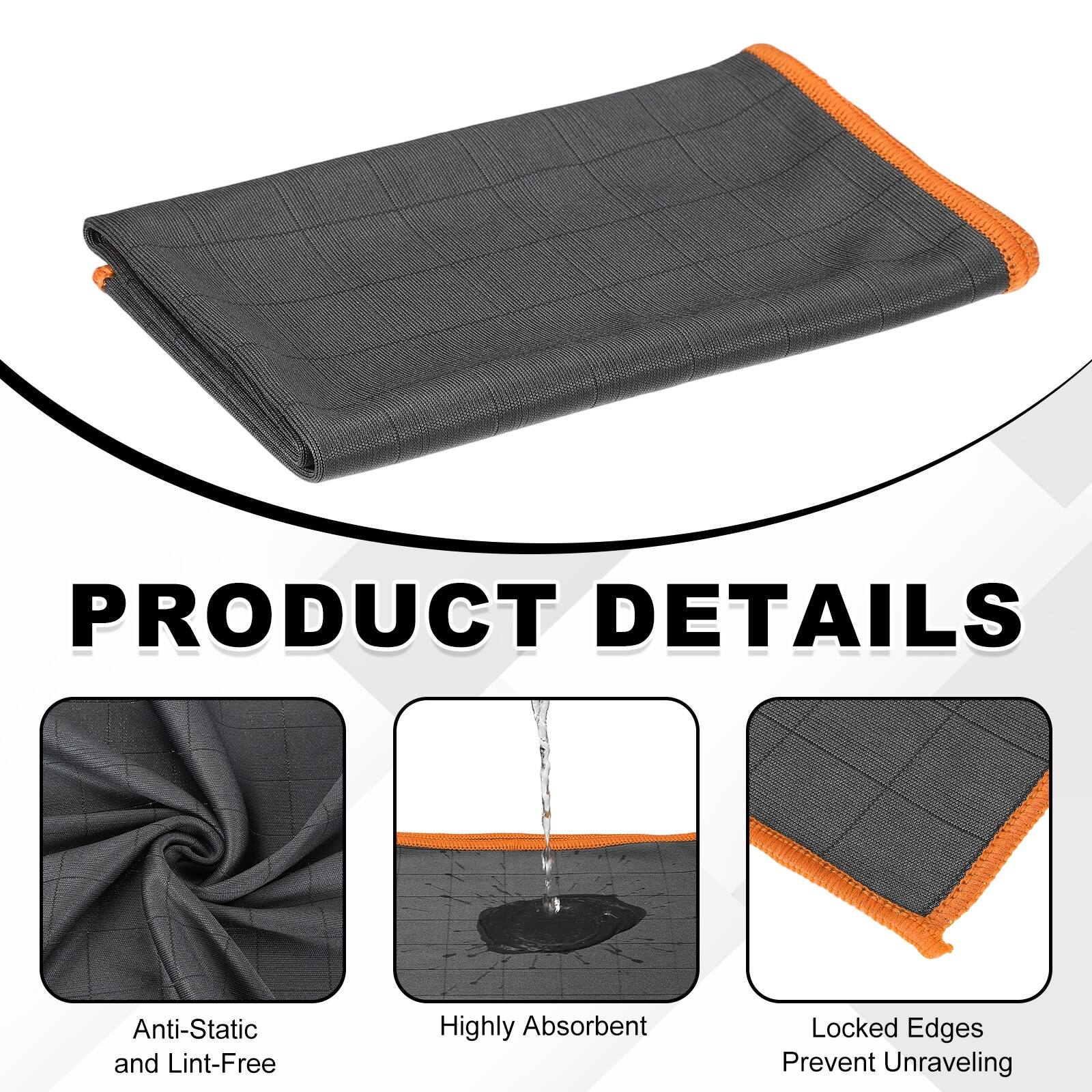 PRODUCT DETAILS

- Anti-Static and Lint-Free
- Highly Absorbent
- Locked Edges Prevent Unraveling