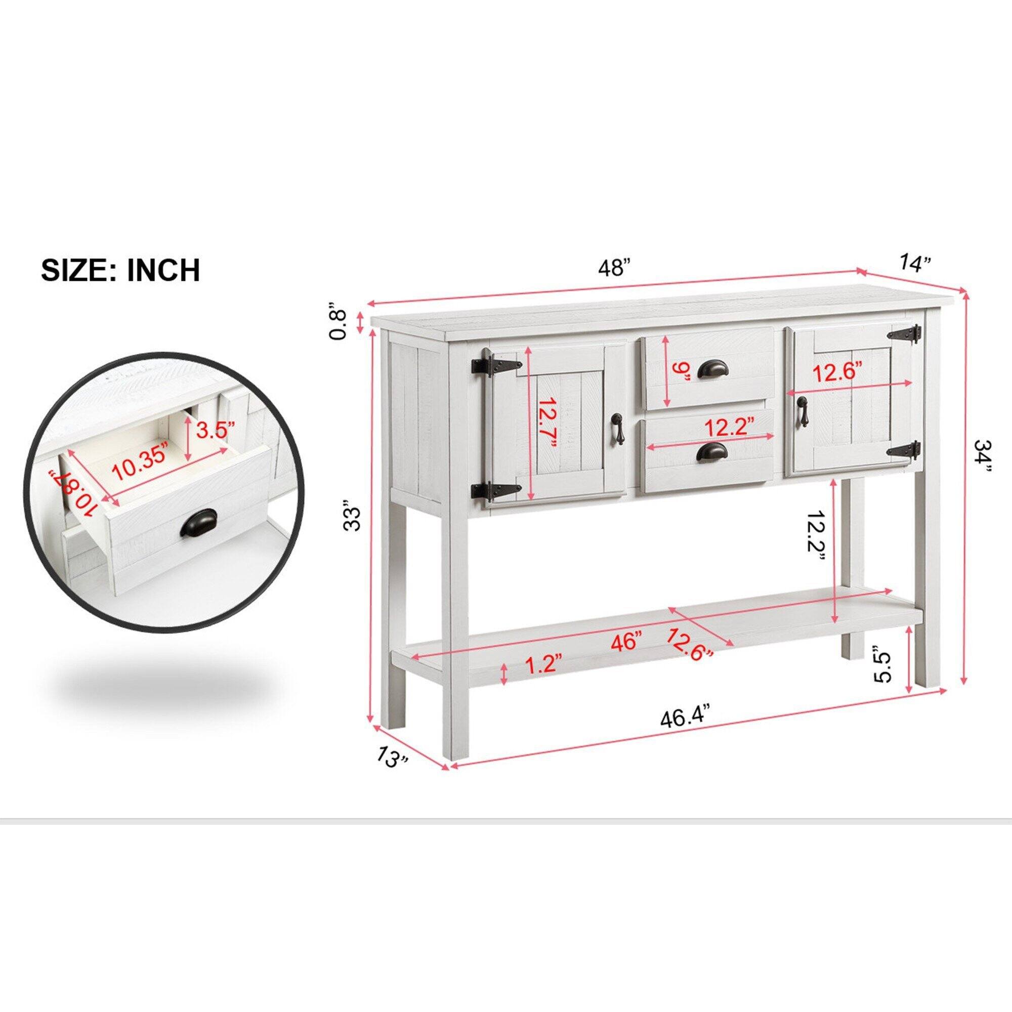 SIZE: INCH

- 3.5"
- 10.35"
- 10.87"
- 0.8"
- 33"
- 12.7"
- 48"
- 9"
- 12.2"
- 12.6"
- 12.2"
- 14"
- 34"
- 13"
- 1.2"
- 46"
- 12.6"
- 46.4"
- 5.5"
