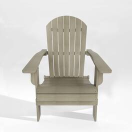 WestinTrends - Tuscany HIPS Outdoor Patio Folding Adirondack Chair - Weathered Gray