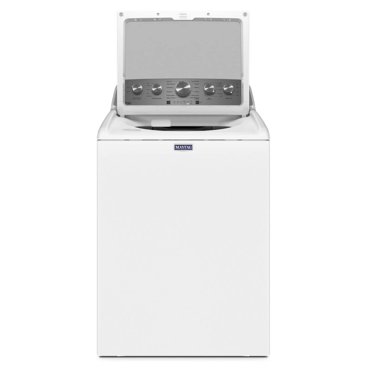 Angle. Maytag - Maytag - 4.7 Cu. Ft. High Efficiency Top Load Washer with Extra Power Button - White - White.