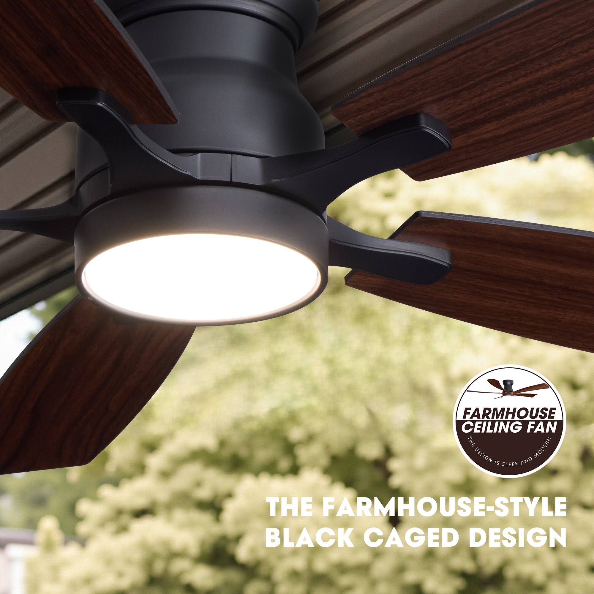FARMHOUSE CEILING FAN: THE MODERN DESIGN

THE FARMHOUSE-STYLE BLACK CAGED DESIGN