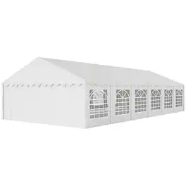 Outsunny - x 40' Party Tent, Outdoor Canopy Tent with Removable Sidewalls, 12 Windows for Parties, Wedding, Events - White