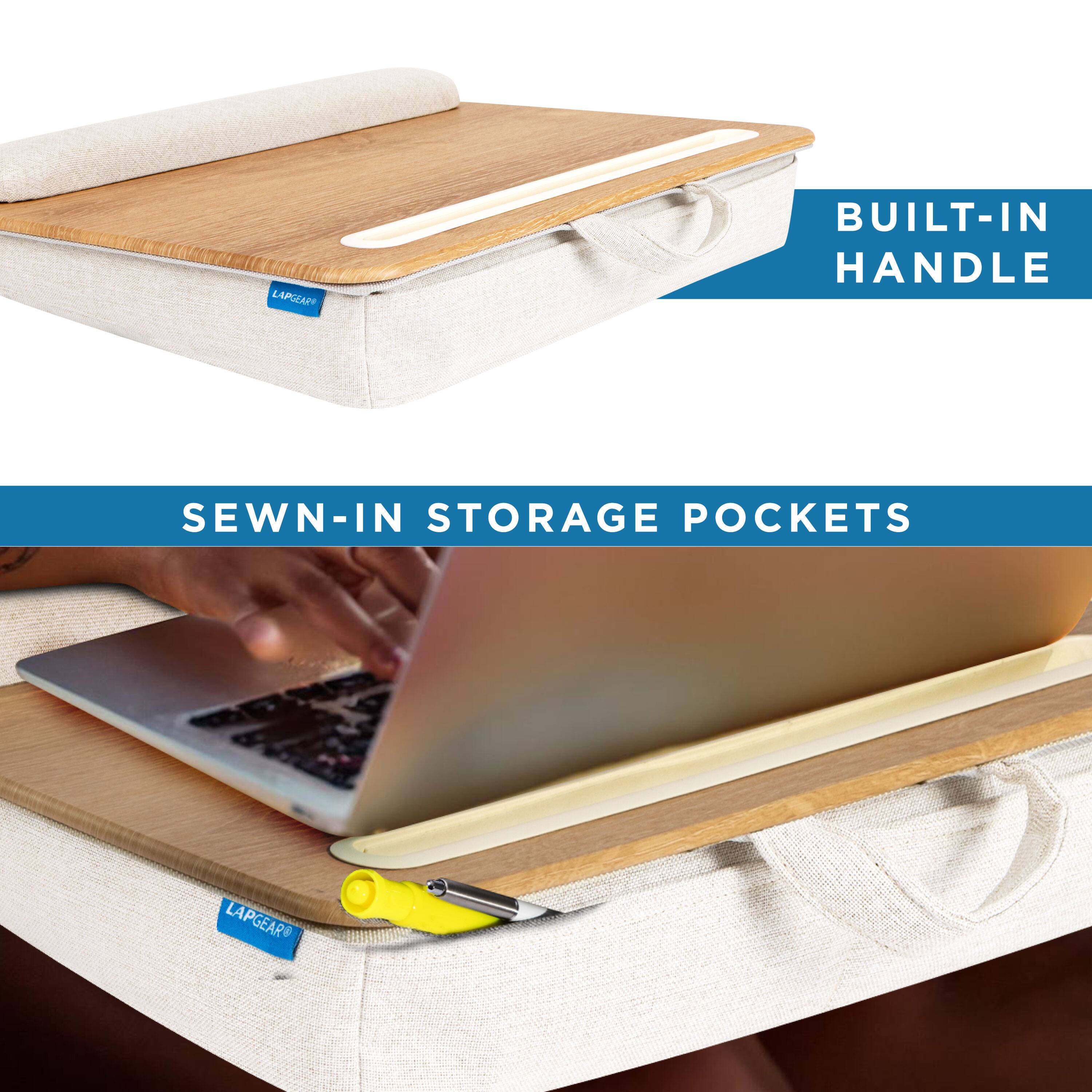 LAPGEAR BUILT-IN HANDLE SEWN-IN STORAGE POCKETS
