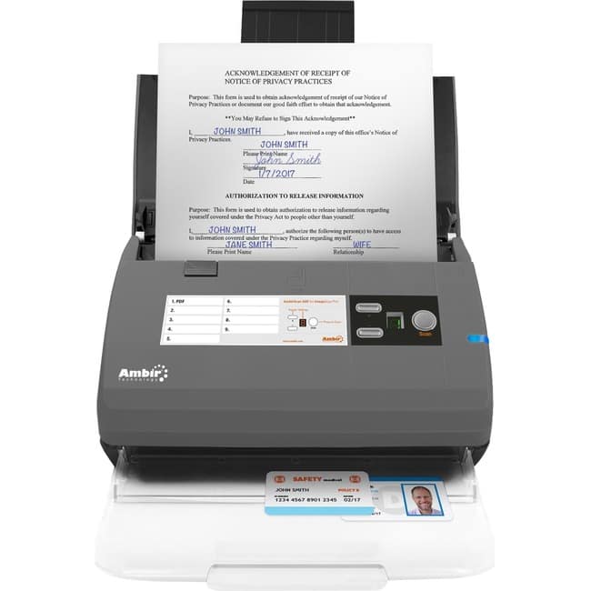 Ambir Technology Inc - AMBIR1 ImageScan Pro 820ix Sheetfed Scanner - 600 dpi Optical - 48-bit Color - 16-bit Grayscale - 20 ppm (Mono) - 20 ppm - Unknown