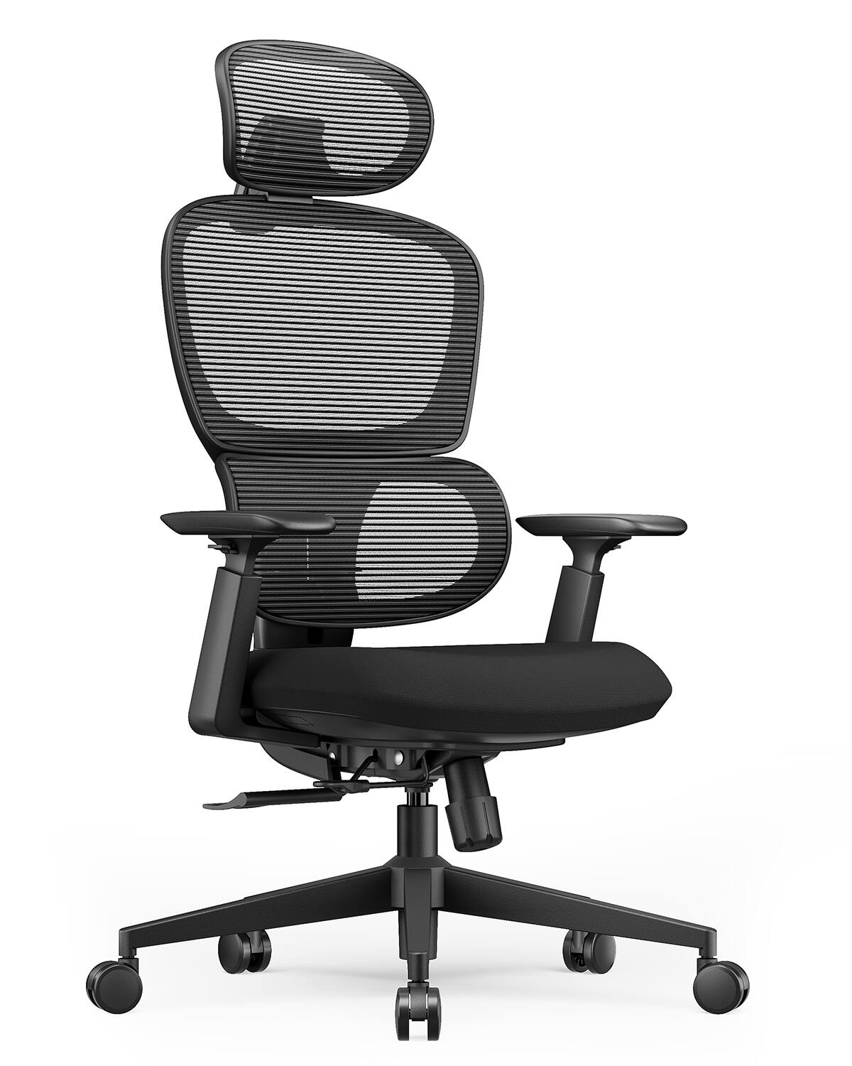 Angle. ProtoArc - Ergonomic Office Chair with Height Adjustable Backrest EC300 - Black.