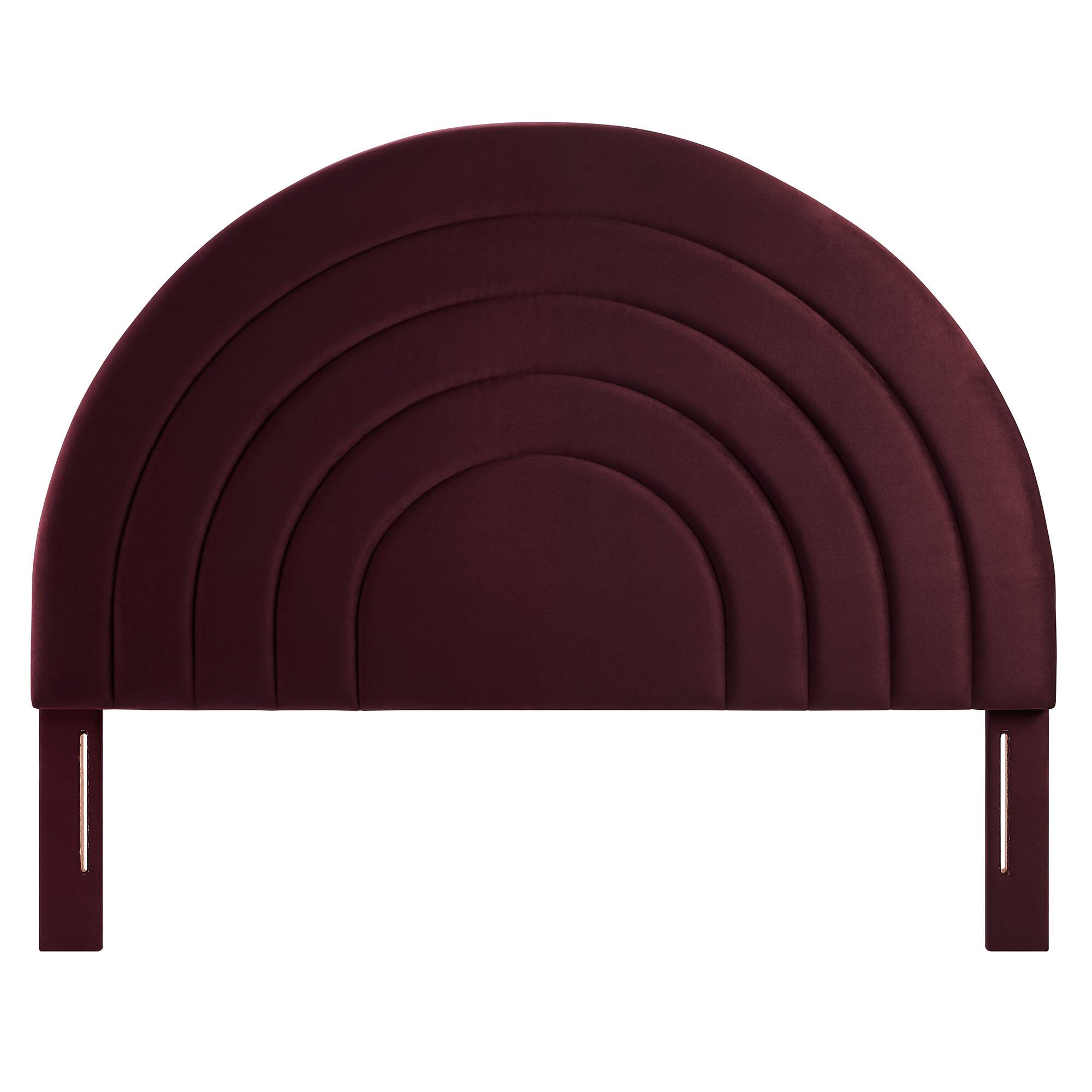 Back. Modway - Solana Arched Performance Velvet Queen Headboard by Modway - Red.