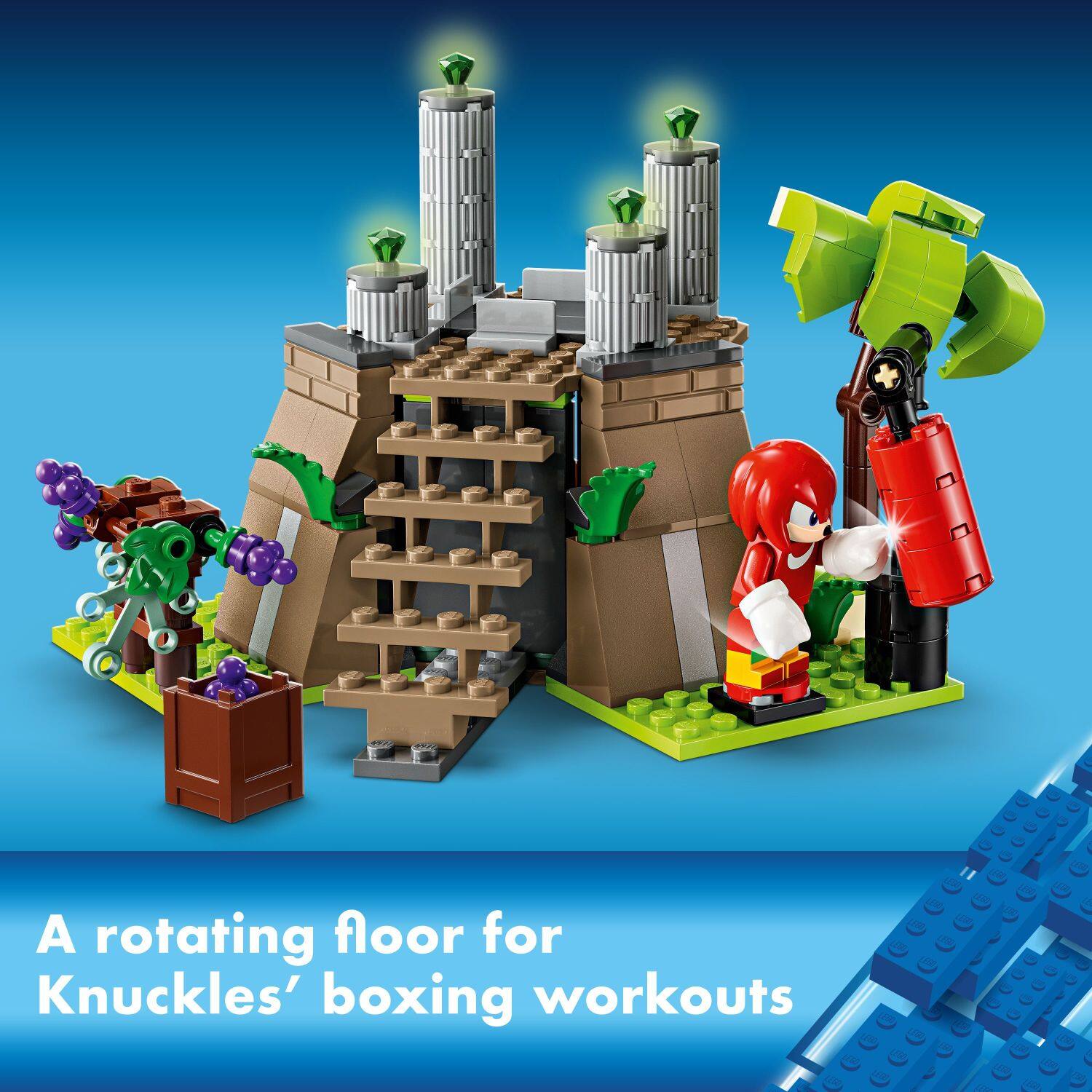 A rotating floor for Knuckles' boxing workouts