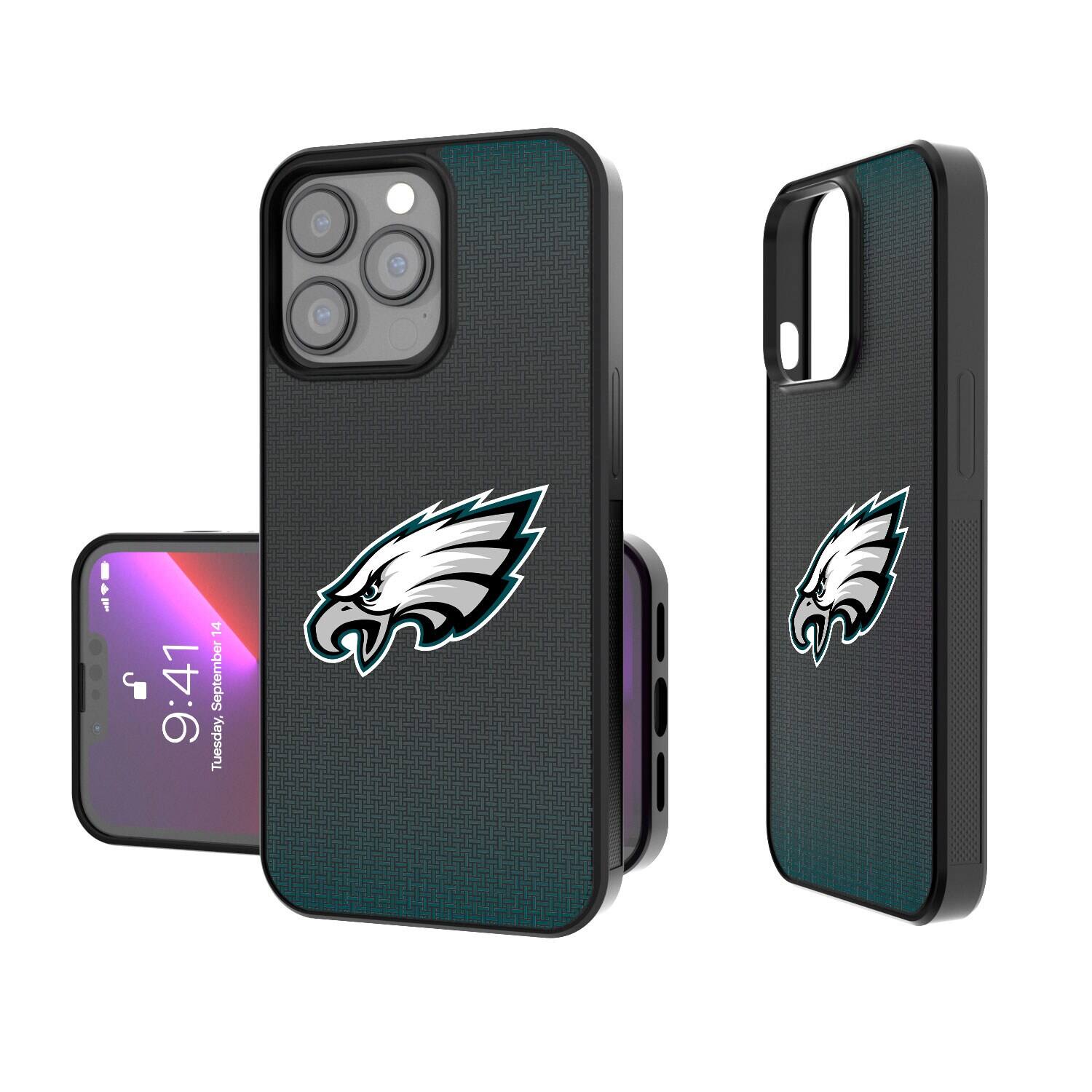 Keyscaper - NFL - Philadelphia Eagles Linen Logo iPhone Bump Case - 16 Pro - Black price history on PriceWatchPro