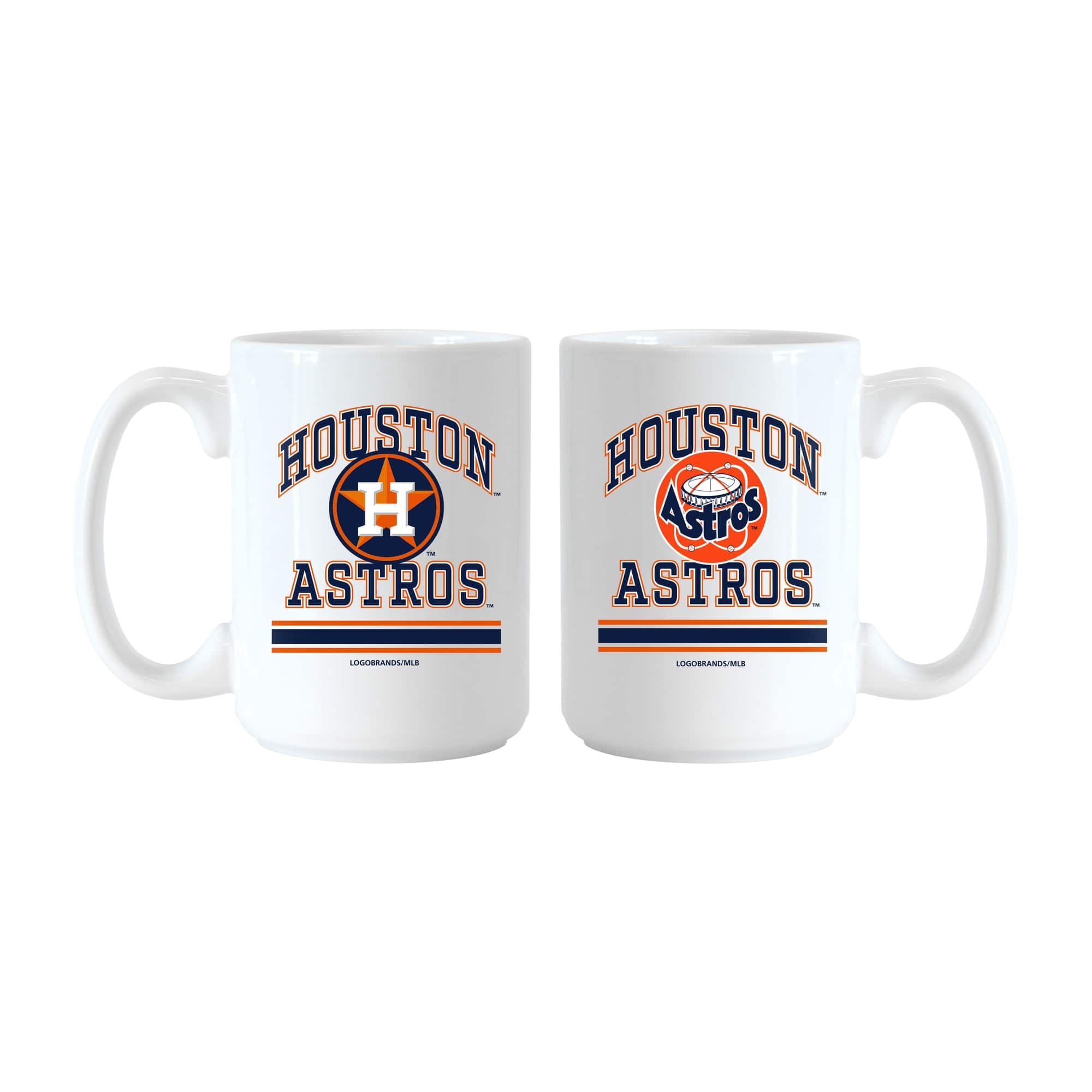 Logo Brands - Houston Astros 15oz. Current & Throwback Mug Set - Multicolor
