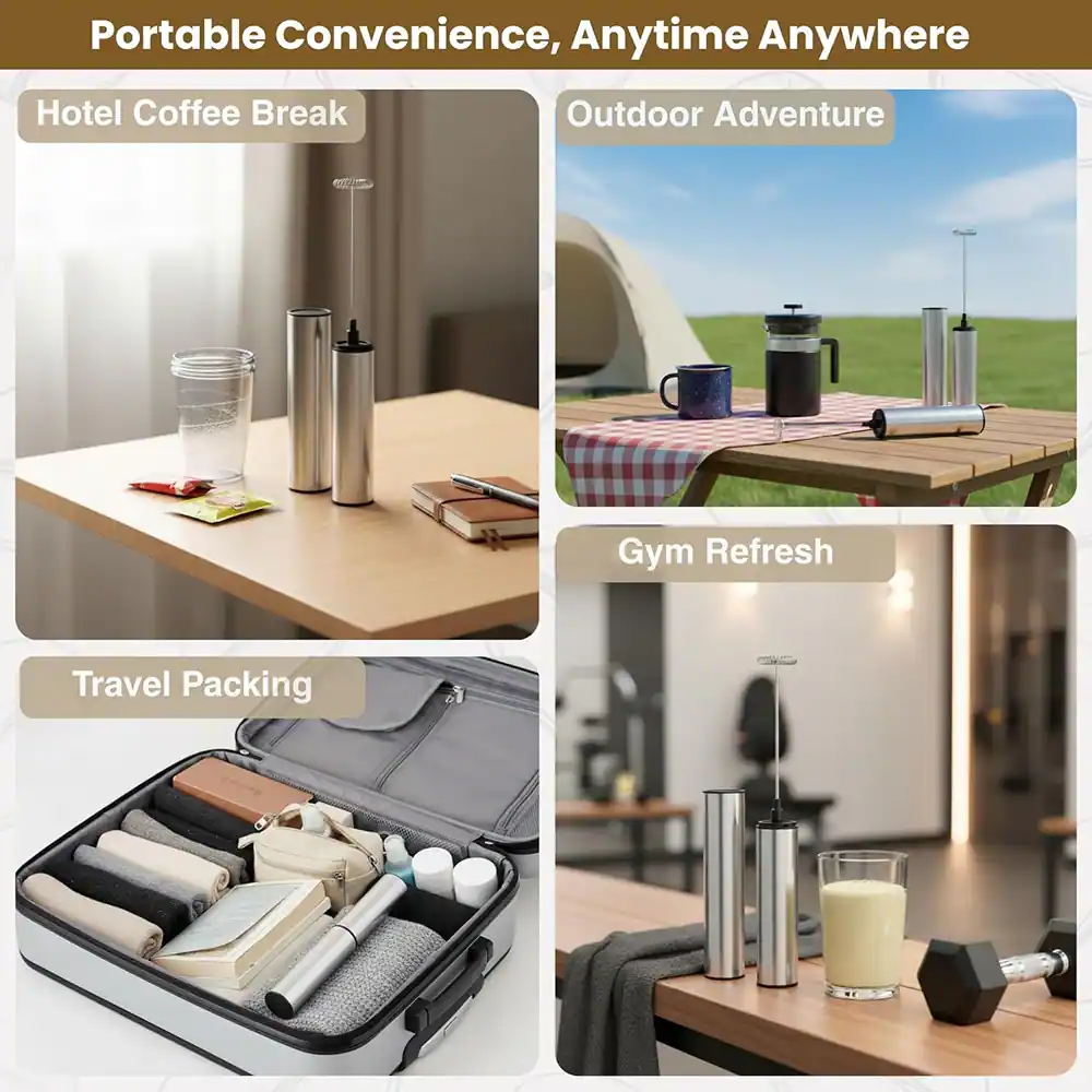 Portable Convenience, Anytime Anywhere

Hotel Coffee Break

Outdoor Adventure

Gym Refresh

Travel Packing